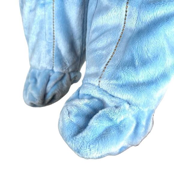 CARTER'S Baby Boy Puppy Pram Coveralls Snowsuit Bunting in Light Blue Sz 6-9 mo. - Picture 5 of 8